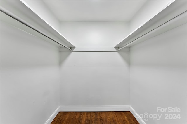 walk in closet featuring hardwood / wood-style flooring