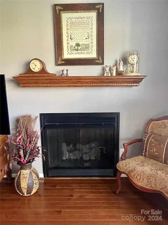 interior details featuring hardwood / wood-style floors