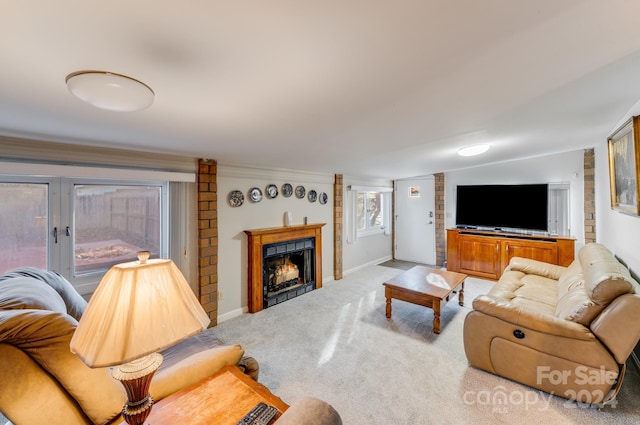 view of carpeted living room