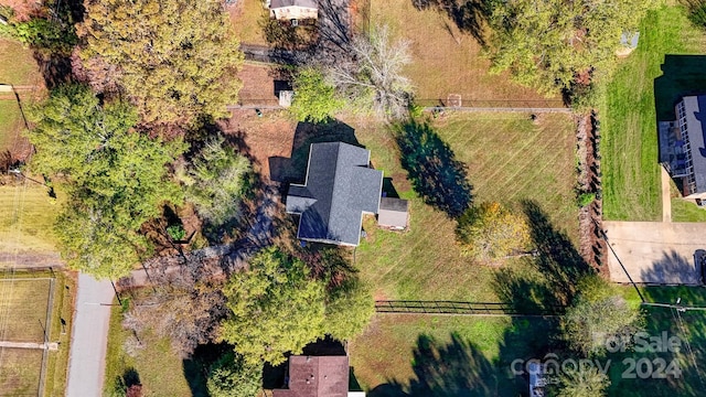 drone / aerial view featuring a rural view