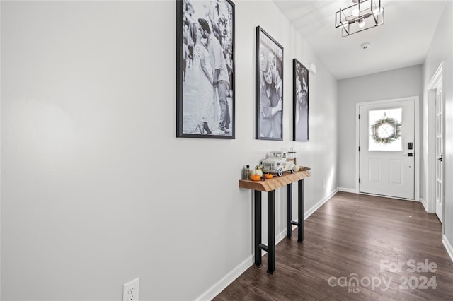 interior space featuring dark hardwood / wood-style floors