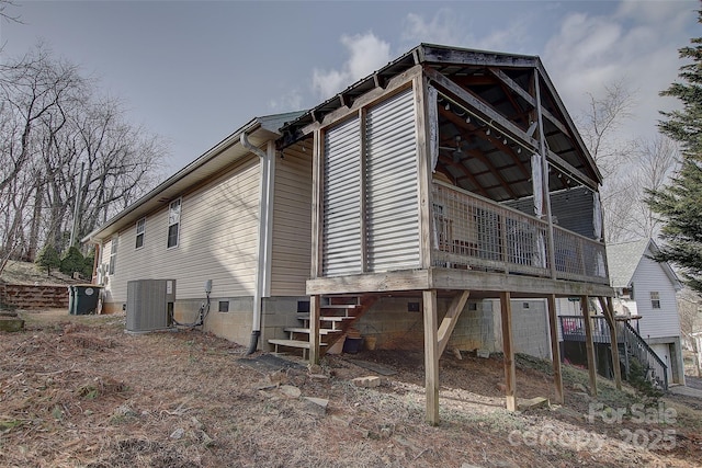 back of property with cooling unit