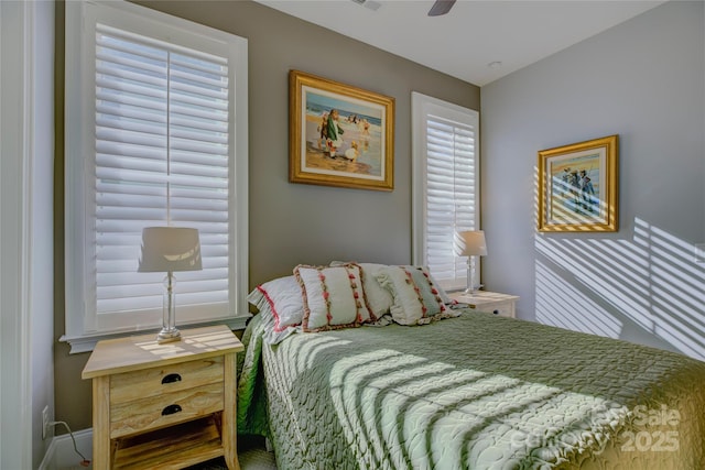 bedroom with ceiling fan