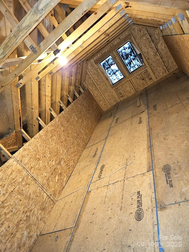 view of attic