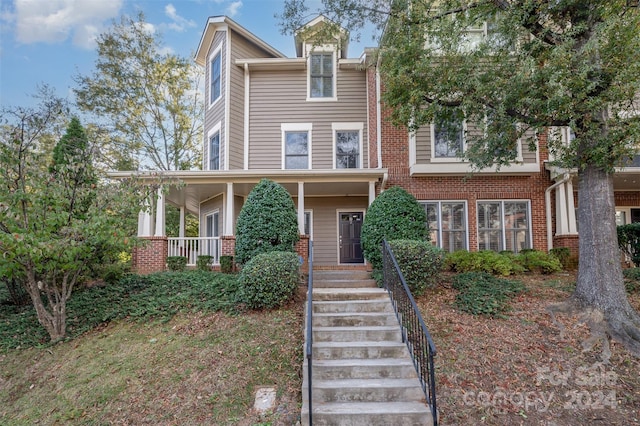 view of front of property with covered porch