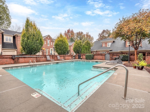 view of pool with a patio area