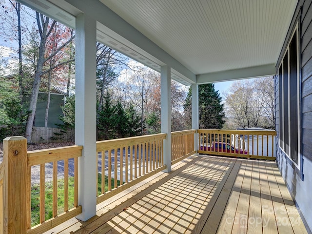 view of wooden terrace