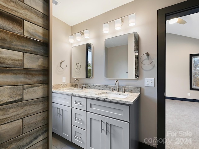 bathroom with vanity