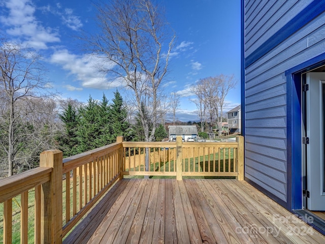 view of wooden deck