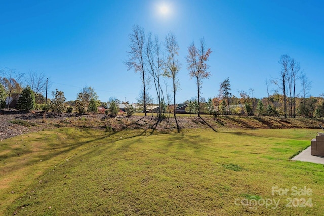 view of yard with a rural view