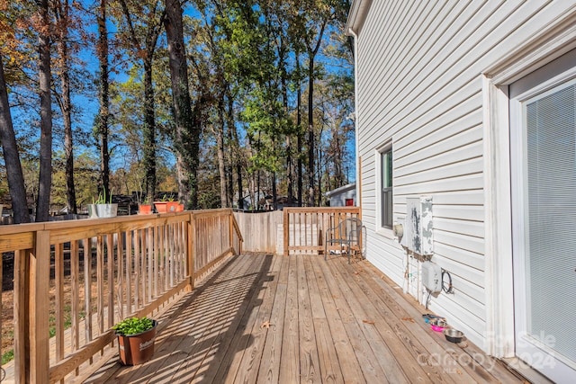 7704 Cedar Bluff Ln, Charlotte, NC 28227 - view of wooden deck