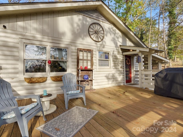 deck with grilling area