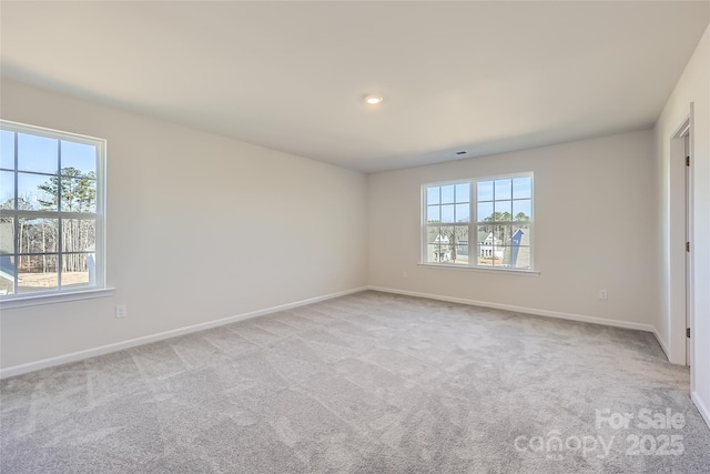 view of carpeted spare room