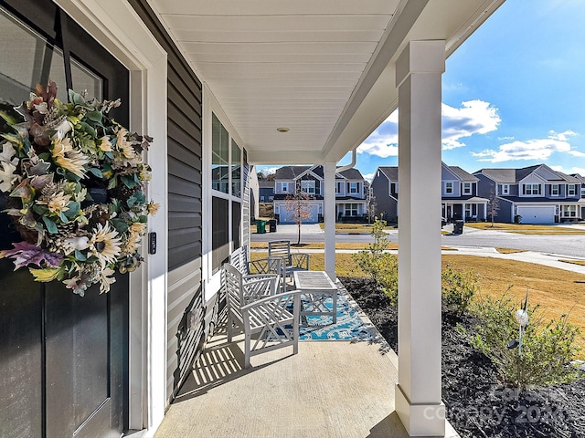 view of patio with a porch