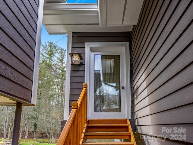 view of doorway to property