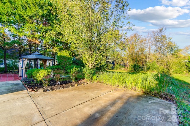 view of patio / terrace with a gazebo