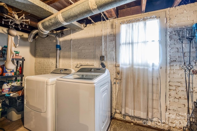 washroom featuring separate washer and dryer