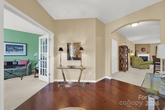 entrance foyer featuring hardwood / wood-style floors