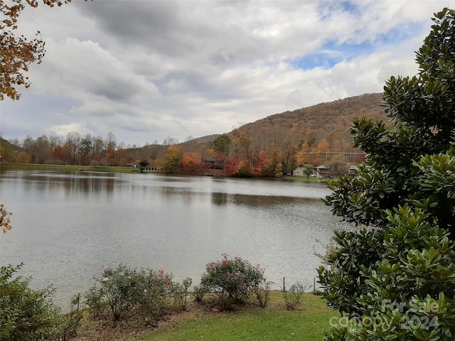 property view of water with a mountain view