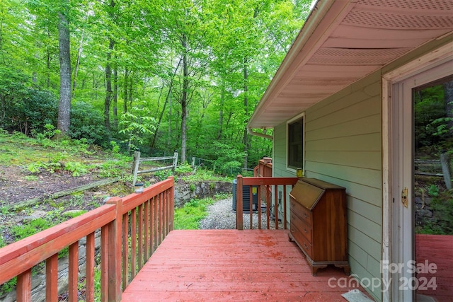 view of wooden terrace