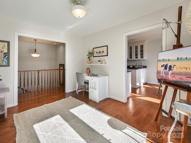 interior space featuring dark hardwood / wood-style floors