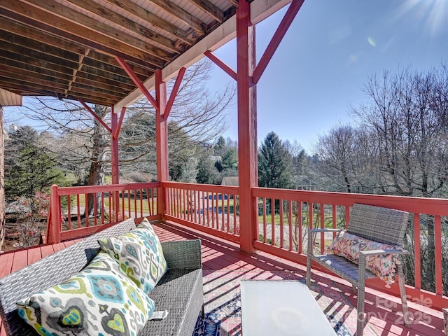 view of wooden deck