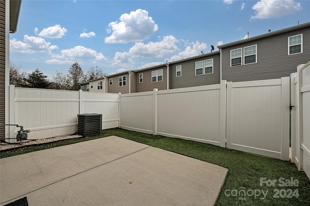 view of patio featuring central AC