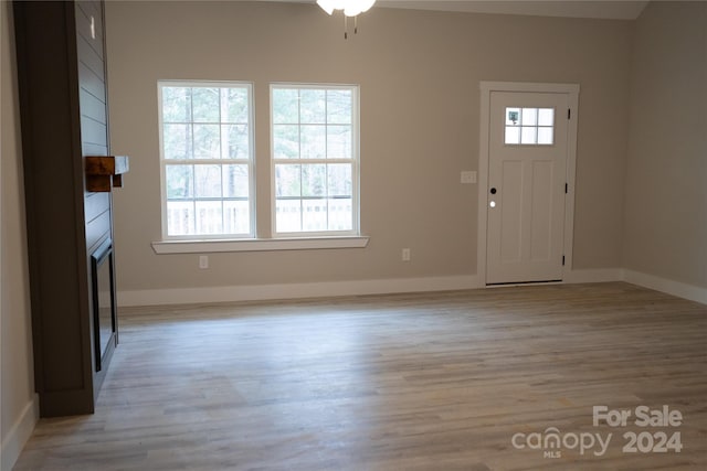 entryway featuring light hardwood / wood-style floors