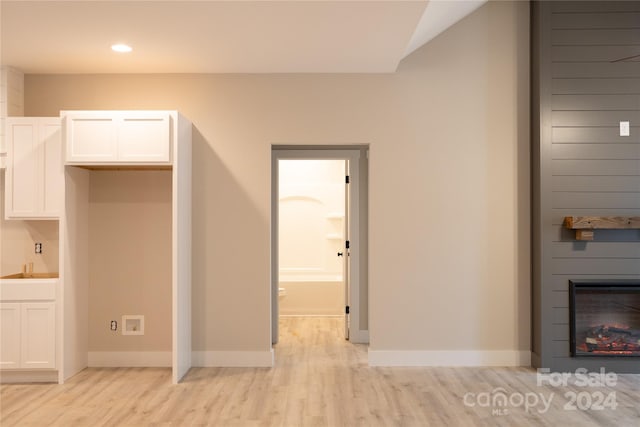 hall featuring light hardwood / wood-style floors