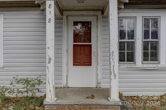 view of doorway to property