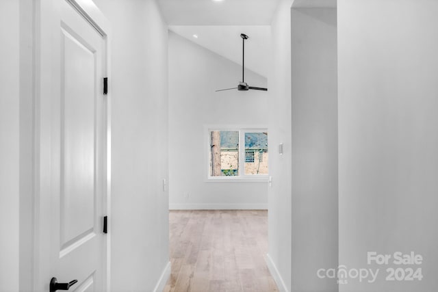 corridor featuring light hardwood / wood-style floors