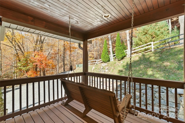 view of wooden terrace