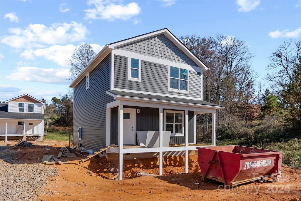 view of front of home with a porch