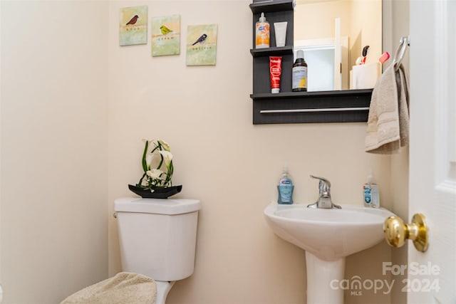 bathroom featuring toilet and sink