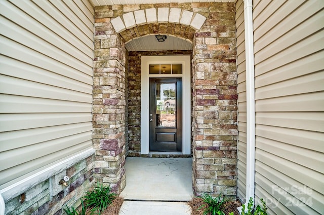 view of doorway to property