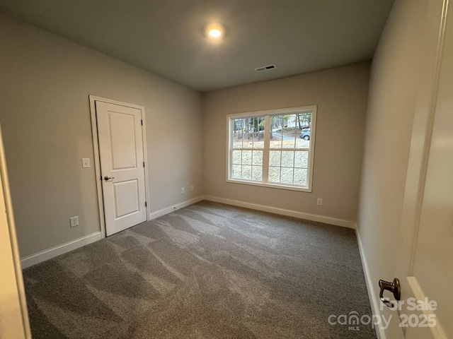 view of carpeted empty room