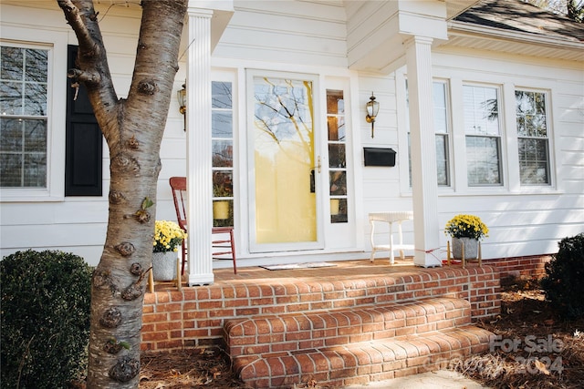 view of doorway to property