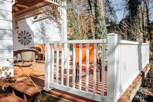 view of wooden deck