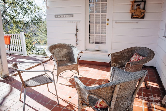 balcony featuring a patio