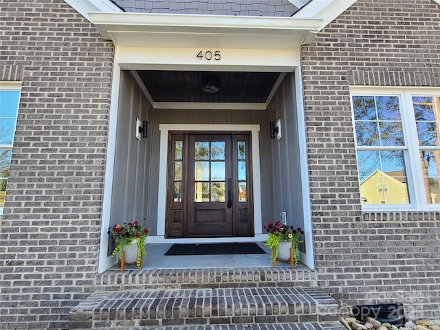 view of doorway to property