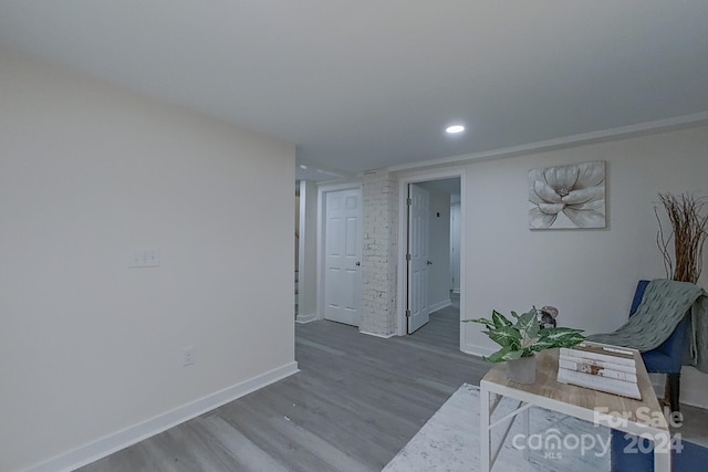 interior space with wood-type flooring