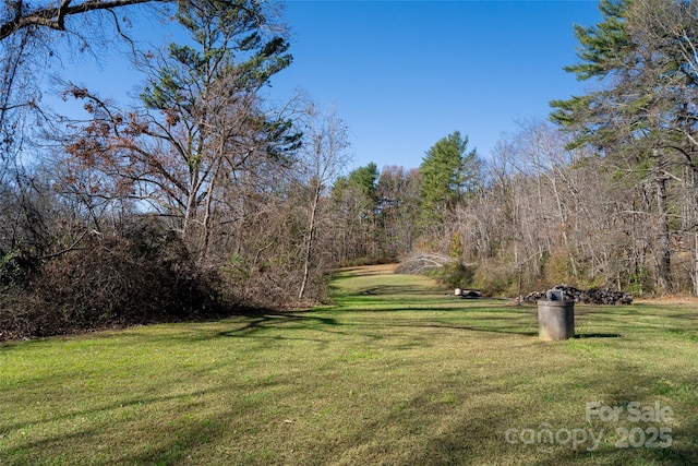 261 Lower Christ School Rd, Fletcher, NC 28732 - view of grassy yard with a forest view