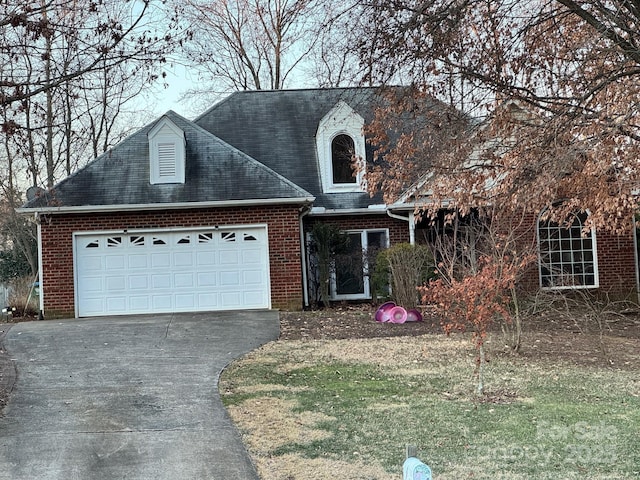 view of front property with a garage