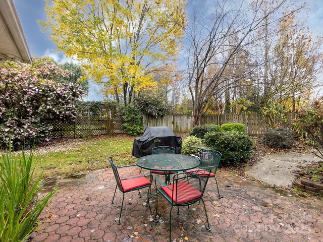 view of patio with grilling area