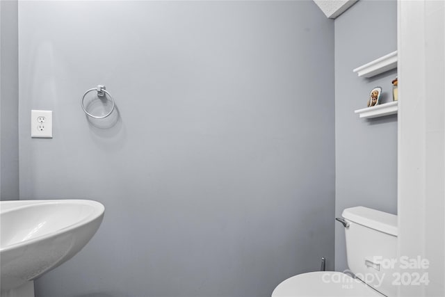 bathroom with toilet and sink