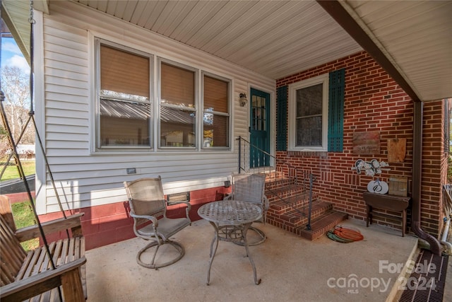 view of patio / terrace with a porch