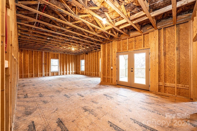 miscellaneous room featuring french doors