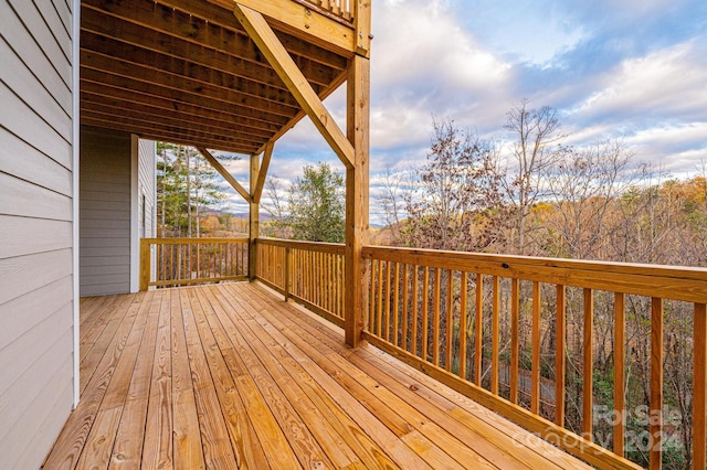 view of wooden terrace