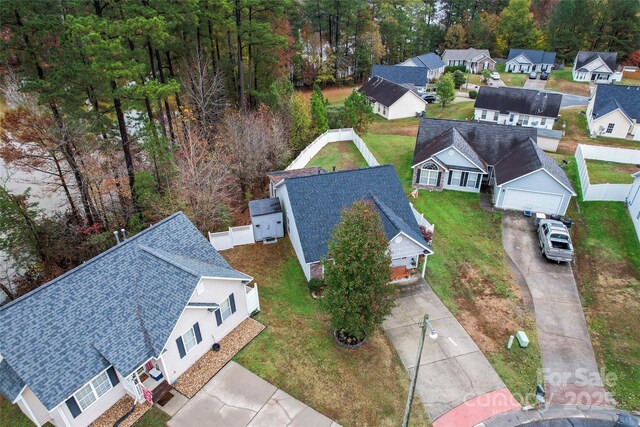 birds eye view of property featuring a residential view