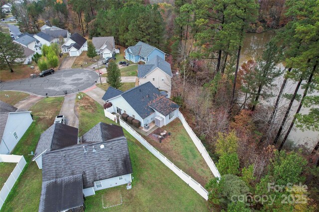 bird's eye view featuring a residential view